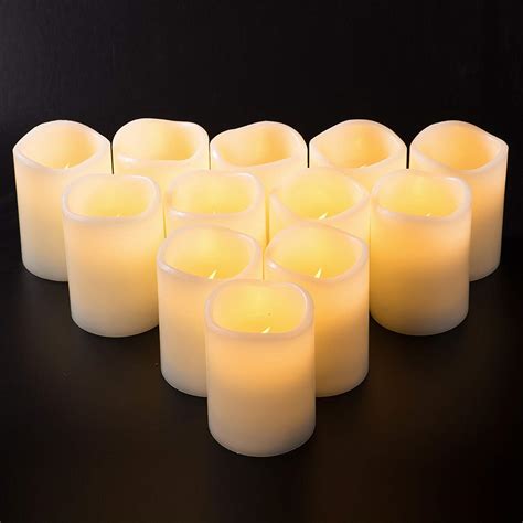 remote candles flickering|12 flameless candles with remote.